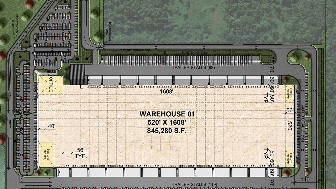 1900 River Road Building 1 Site Plan